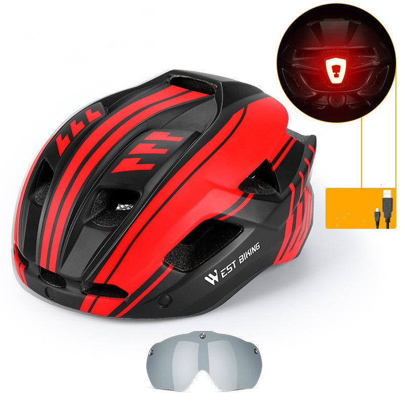 Mountain & Road Bike Helmet with Integrated Goggles