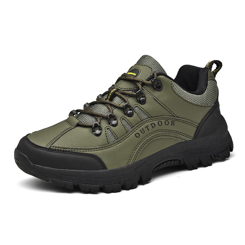 Men’s Autumn/Winter Leather Low-Top Hiking Shoes