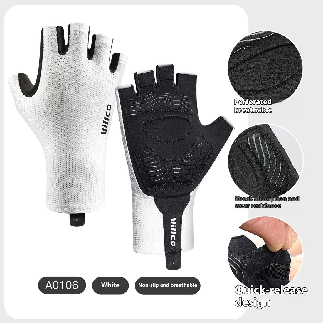 Spring/Summer Mountain Bike Shock-Absorbing Gloves