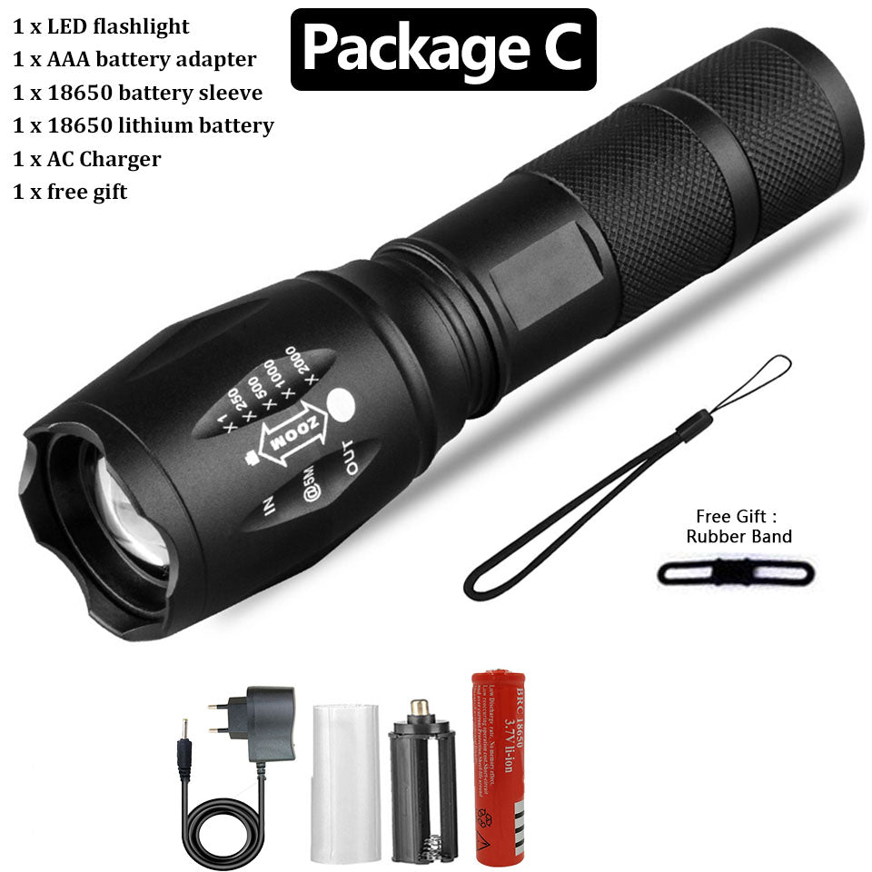 Rechargeable Super-Bright Outdoor Camping Flashlight