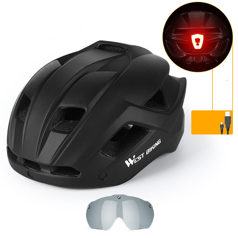 Mountain & Road Bike Helmet with Integrated Goggles