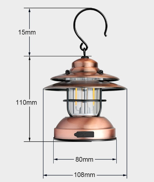 Retro USB Rechargeable Outdoor Camping Lantern L-088