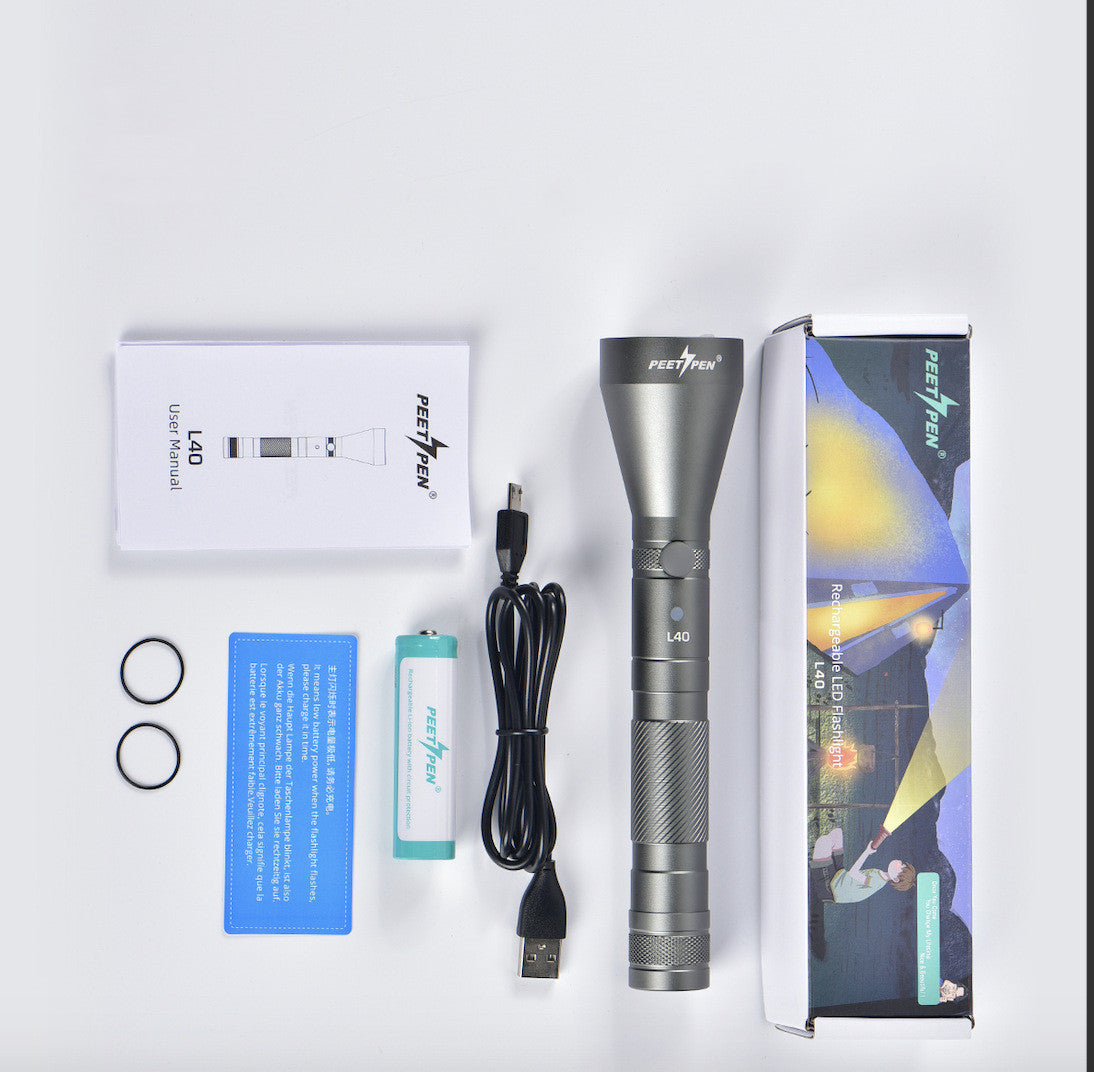 Long-Range Waterproof Camping Flashlight