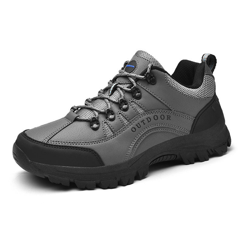 Men’s Autumn/Winter Leather Low-Top Hiking Shoes