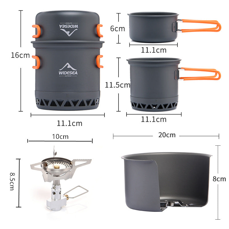Widesea Outdoor Heat-Collecting Camping Cookware