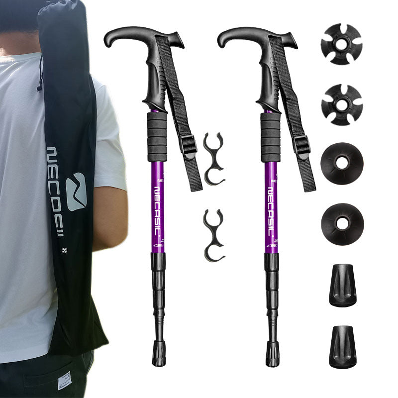 Aluminum Alloy Hiking Poles, Four Sections, 50-110CM
