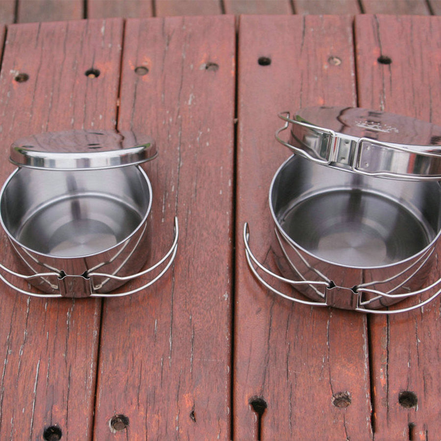 Outdoor Stainless Steel Portable Cookware Set