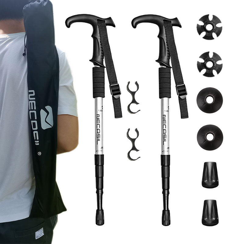 Aluminum Alloy Hiking Poles, Four Sections, 50-110CM