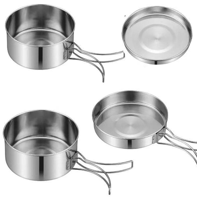 Outdoor Stainless Steel Portable Cookware Set
