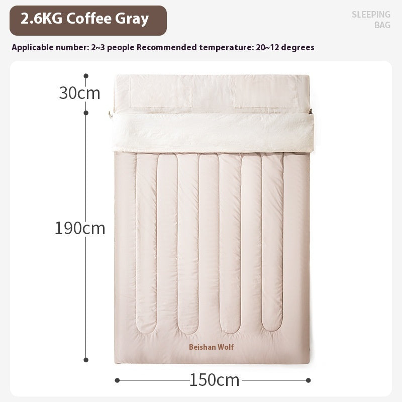 Double Thickened Outdoor Camping Sleeping Bag