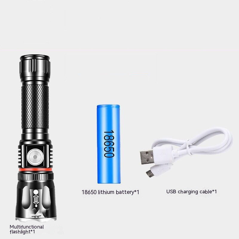 Telescopic T6 Multifunctional Camping Flashlight