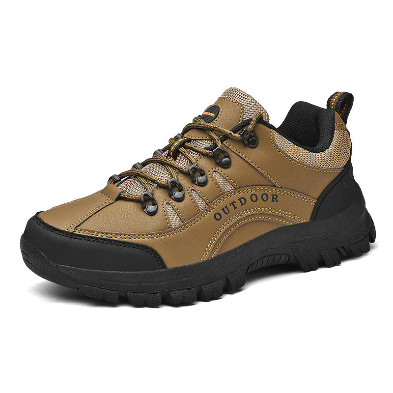 Men’s Autumn/Winter Leather Low-Top Hiking Shoes