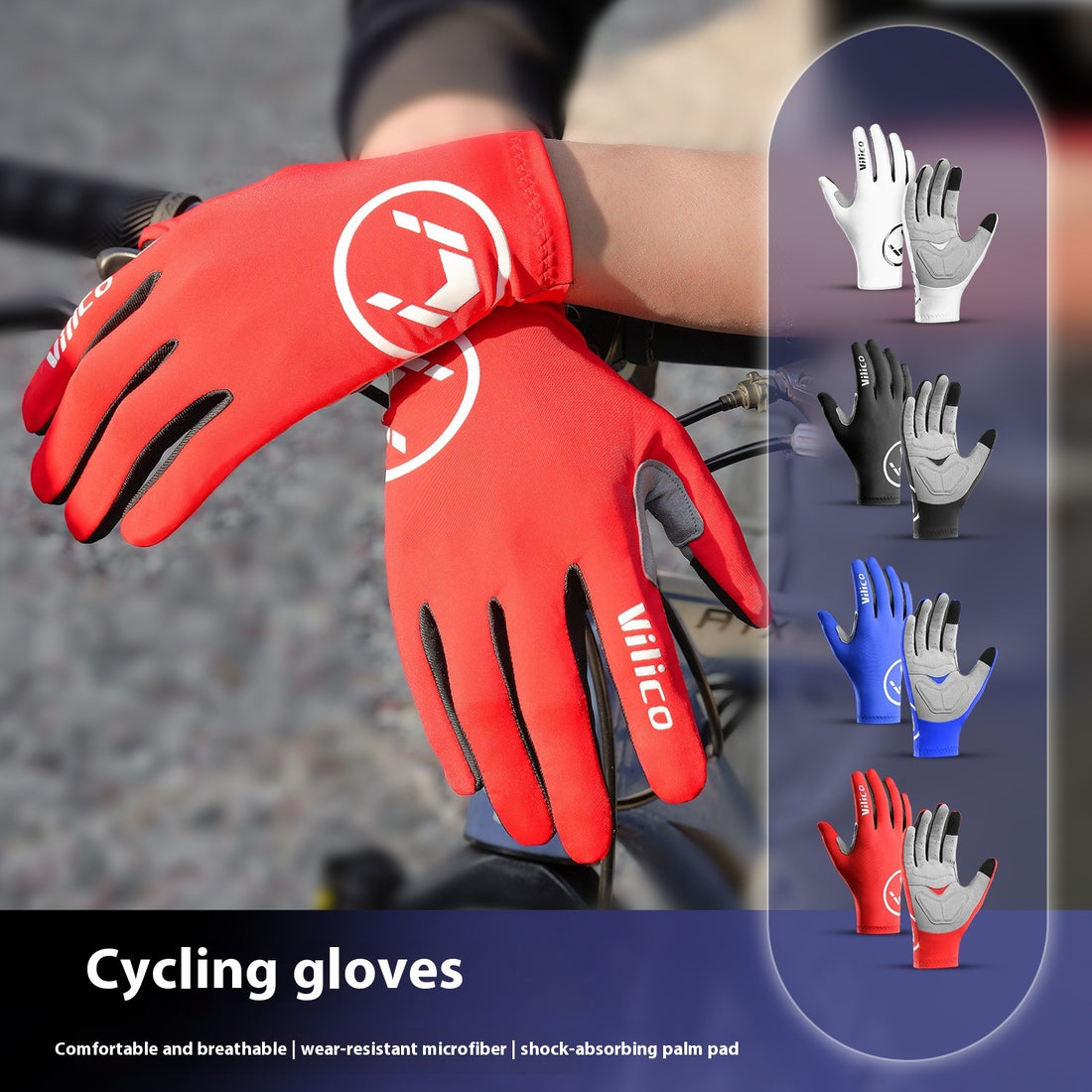 Spring/Summer Mountain Bike Shock-Absorbing Gloves