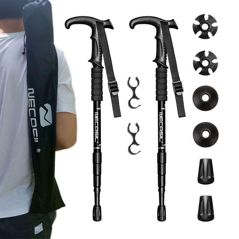Aluminum Alloy Hiking Poles, Four Sections, 50-110CM