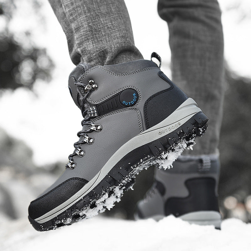 Men’s Winter Snow Boots Warm Plush Ankle