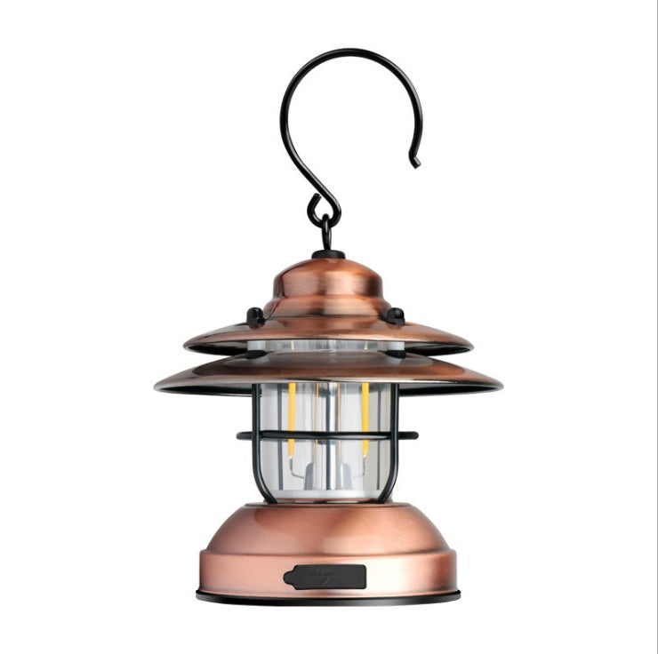 Retro USB Rechargeable Outdoor Camping Lantern L-088