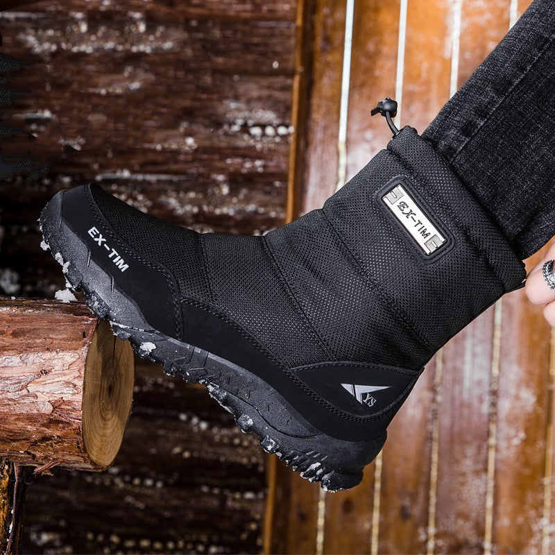 Men’s Waterproof Fleece-Lined Short Snow Boots