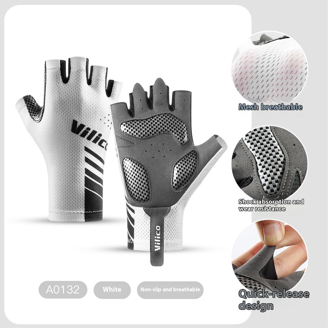 Spring/Summer Mountain Bike Shock-Absorbing Gloves