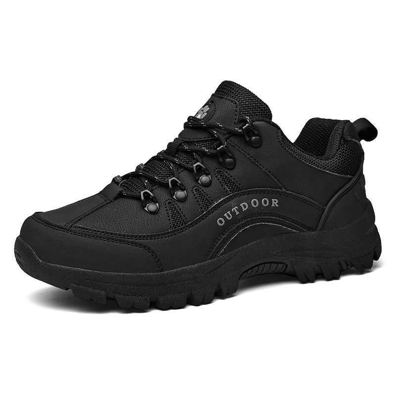 Men’s Autumn/Winter Leather Low-Top Hiking Shoes